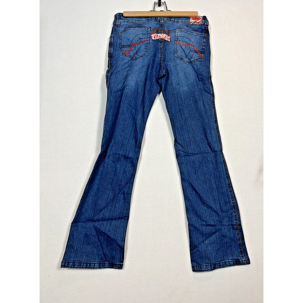 Women’s Ecko Red Denim jeans size 5 Y2K‎ Vintage Logo Patch Straight Leg Jeans - Picture 2 of 6